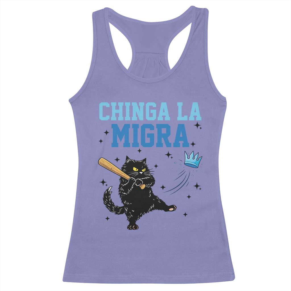 Chinga La Migra Racerback Tank Top Funny Protest Cat Minneapolis Support Gift