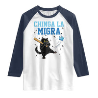 Chinga La Migra Raglan Shirt Funny Protest Cat Minneapolis Support Gift