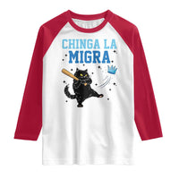 Chinga La Migra Raglan Shirt Funny Protest Cat Minneapolis Support Gift