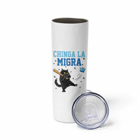 Chinga La Migra Skinny Tumbler Funny Protest Cat Minneapolis Support Gift