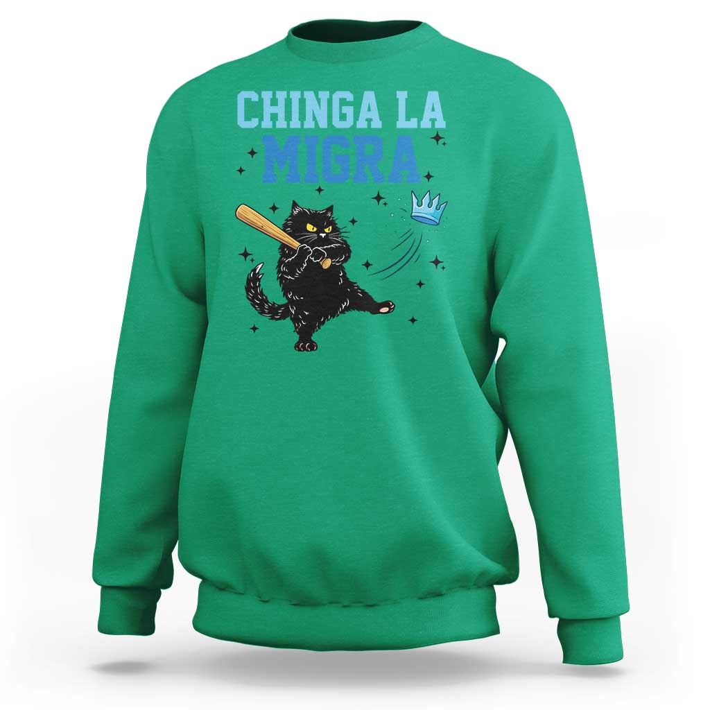 Chinga La Migra Sweatshirt Funny Protest Cat Minneapolis Support Gift