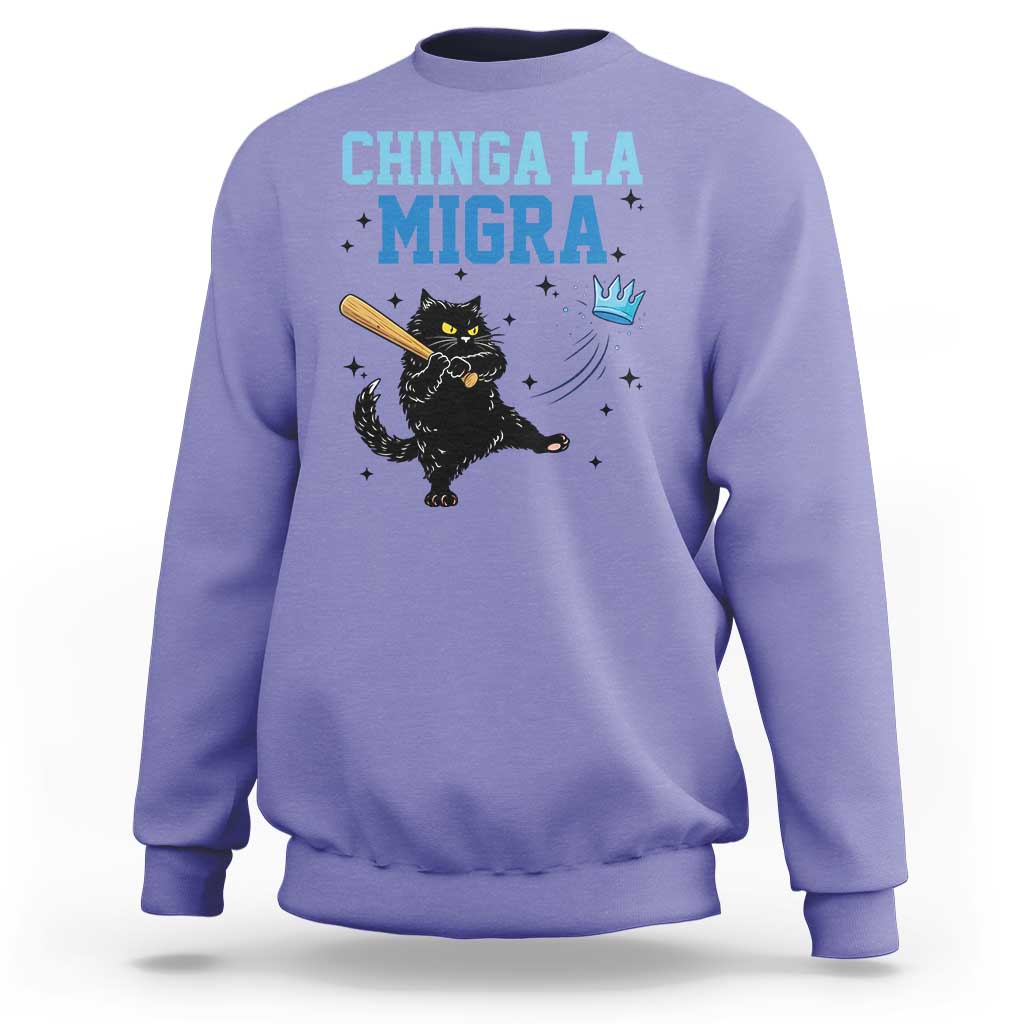 Chinga La Migra Sweatshirt Funny Protest Cat Minneapolis Support Gift