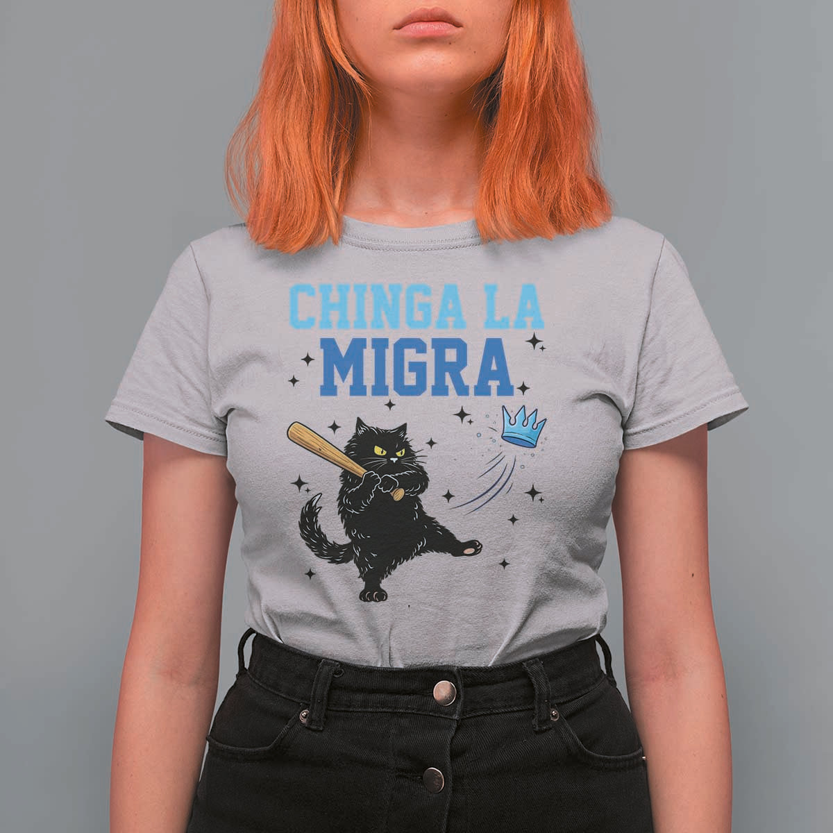 Chinga La Migra T Shirt For Women Funny Protest Cat Minneapolis Support Gift