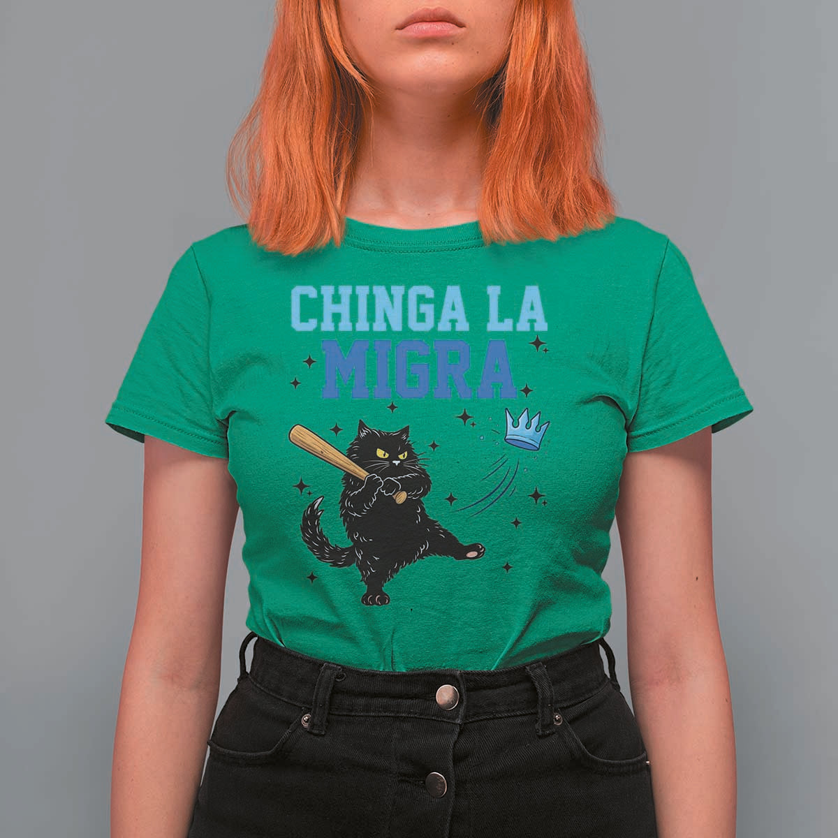 Chinga La Migra T Shirt For Women Funny Protest Cat Minneapolis Support Gift