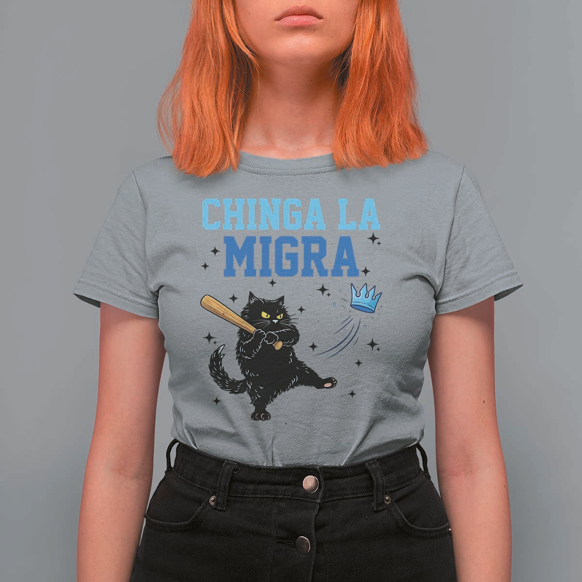 Chinga La Migra T Shirt For Women Funny Protest Cat Minneapolis Support Gift