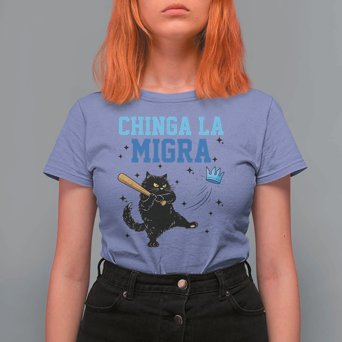 Chinga La Migra T Shirt For Women Funny Protest Cat Minneapolis Support Gift