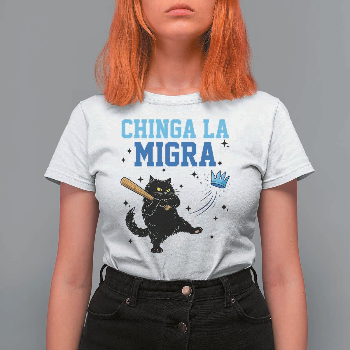 Chinga La Migra T Shirt For Women Funny Protest Cat Minneapolis Support Gift