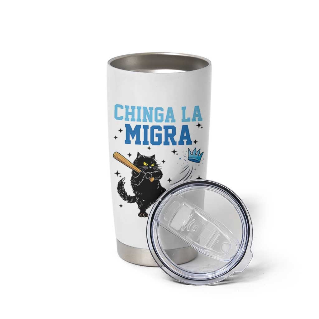 Chinga La Migra Tumbler Cup Funny Protest Cat Minneapolis Support Gift