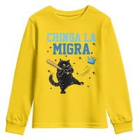 Chinga La Migra Youth Sweatshirt Funny Protest Cat Minneapolis Support Gift