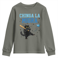 Chinga La Migra Youth Sweatshirt Funny Protest Cat Minneapolis Support Gift
