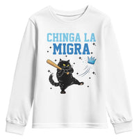 Chinga La Migra Youth Sweatshirt Funny Protest Cat Minneapolis Support Gift