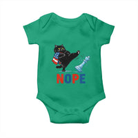 Funny Black Cat Kicks The Icy Chess Piece Nope Baby Onesie