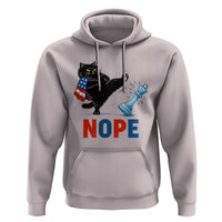 Funny Black Cat Kicks The Icy Chess Piece Nope Hoodie
