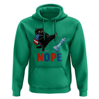 Funny Black Cat Kicks The Icy Chess Piece Nope Hoodie