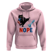 Funny Black Cat Kicks The Icy Chess Piece Nope Hoodie