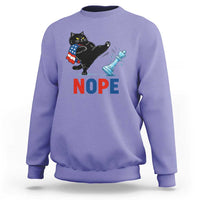 Funny Black Cat Kicks The Icy Chess Piece Nope Sweatshirt