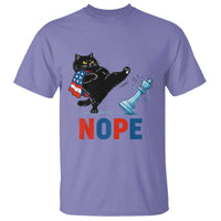 Funny Black Cat Kicks The Icy Chess Piece Nope T Shirt