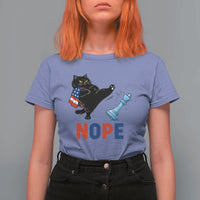 Funny Black Cat Kicks The Icy Chess Piece Nope T Shirt For Women