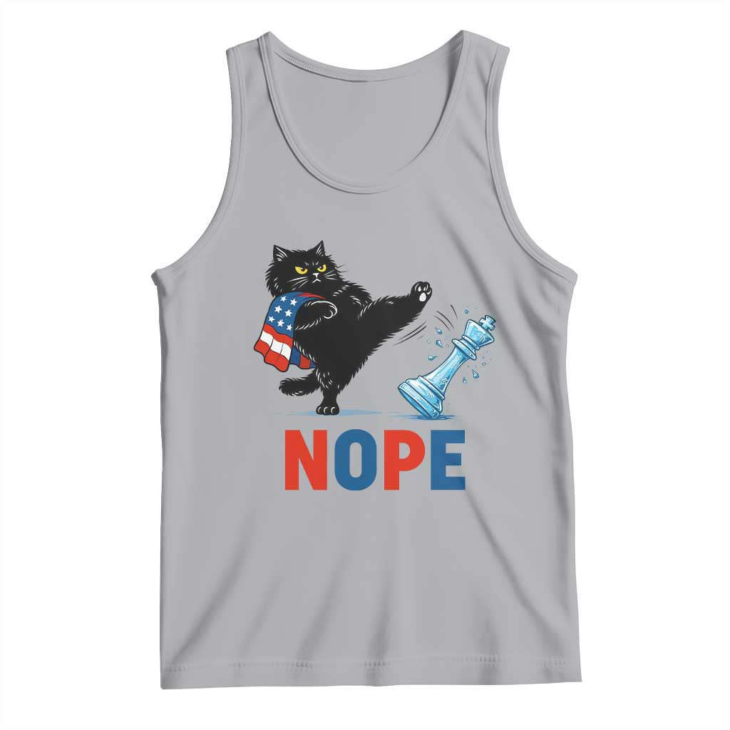 Funny Black Cat Kicks The Icy Chess Piece Nope Tank Top