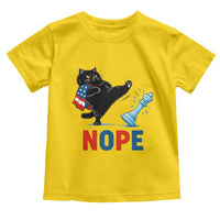 Funny Black Cat Kicks The Icy Chess Piece Nope Toddler T Shirt