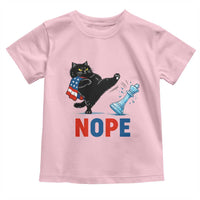 Funny Black Cat Kicks The Icy Chess Piece Nope Toddler T Shirt