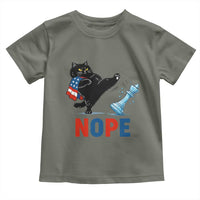 Funny Black Cat Kicks The Icy Chess Piece Nope Toddler T Shirt