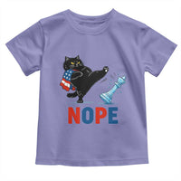 Funny Black Cat Kicks The Icy Chess Piece Nope Toddler T Shirt