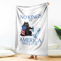 Funny Protest Chess Cat No Kings In America Throw Blanket Political Humor Gift