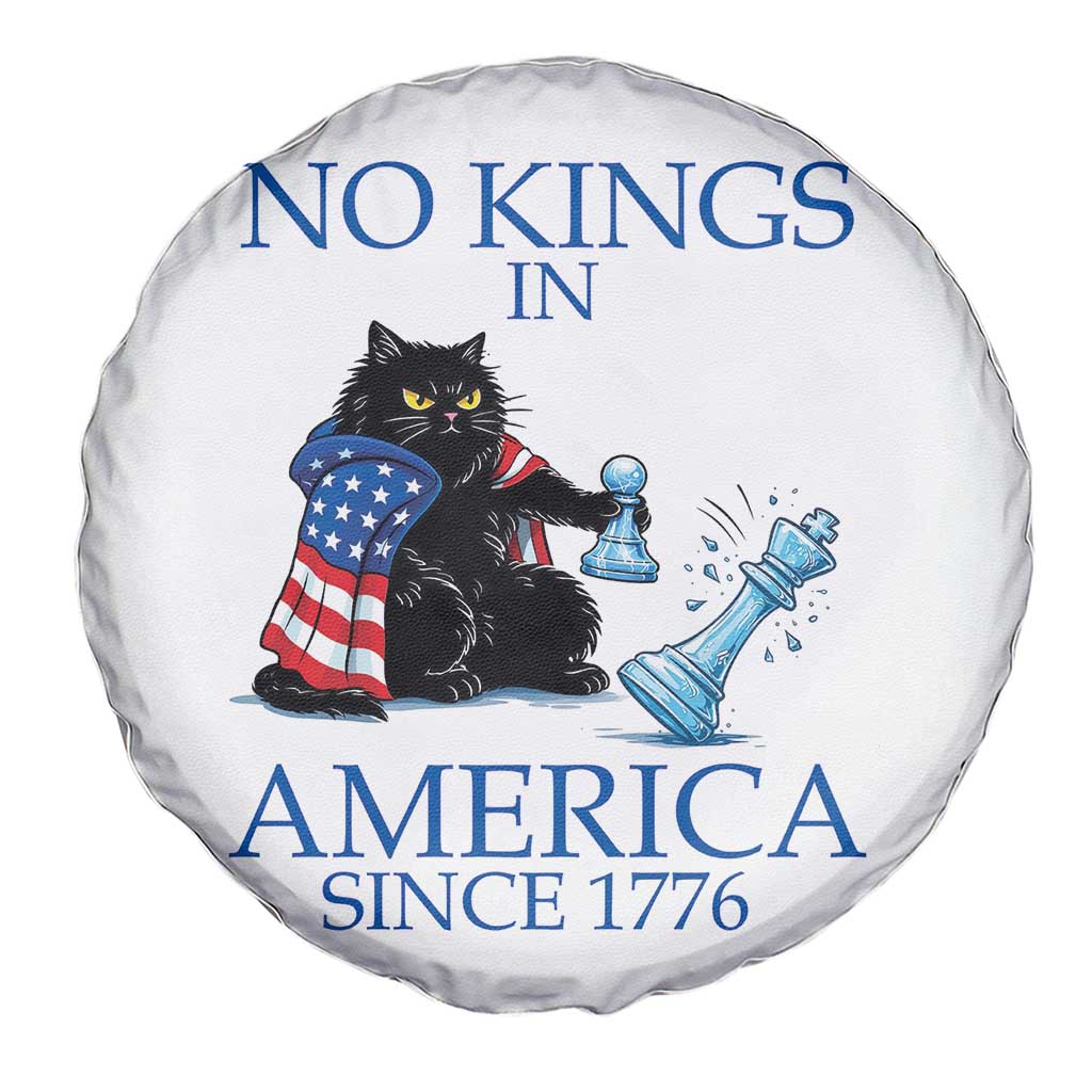 Funny Protest Chess Cat No Kings In America Spare Tire Cover Political Humor Gift