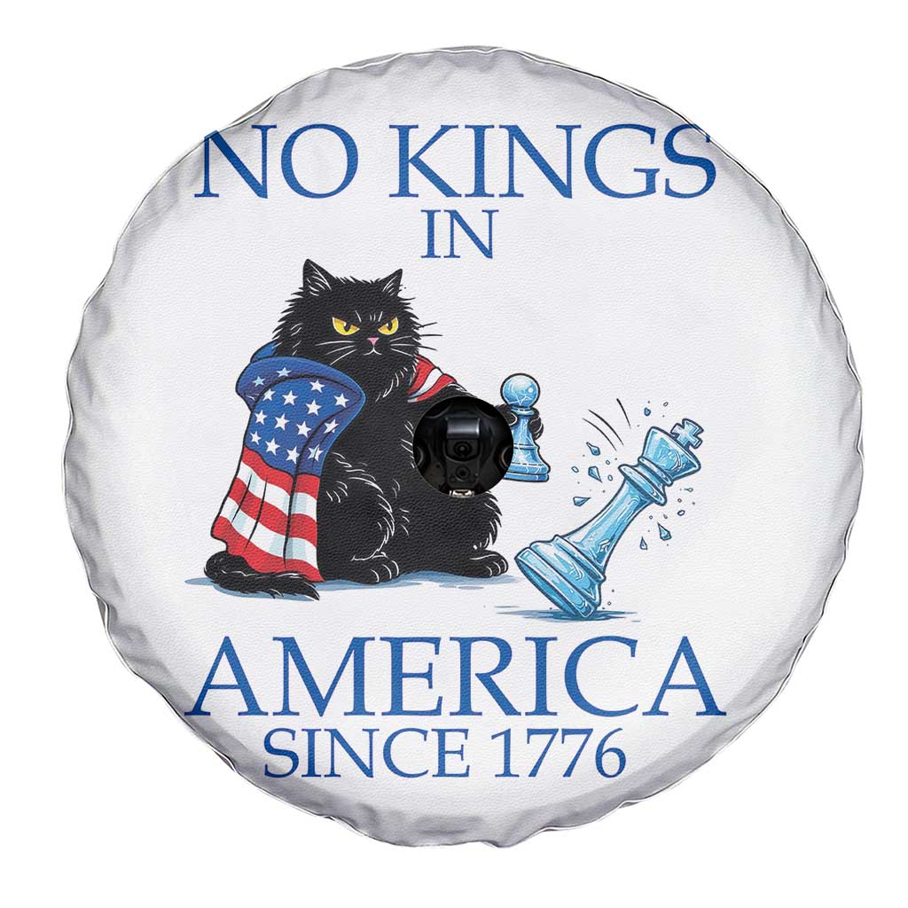 Funny Protest Chess Cat No Kings In America Spare Tire Cover Political Humor Gift