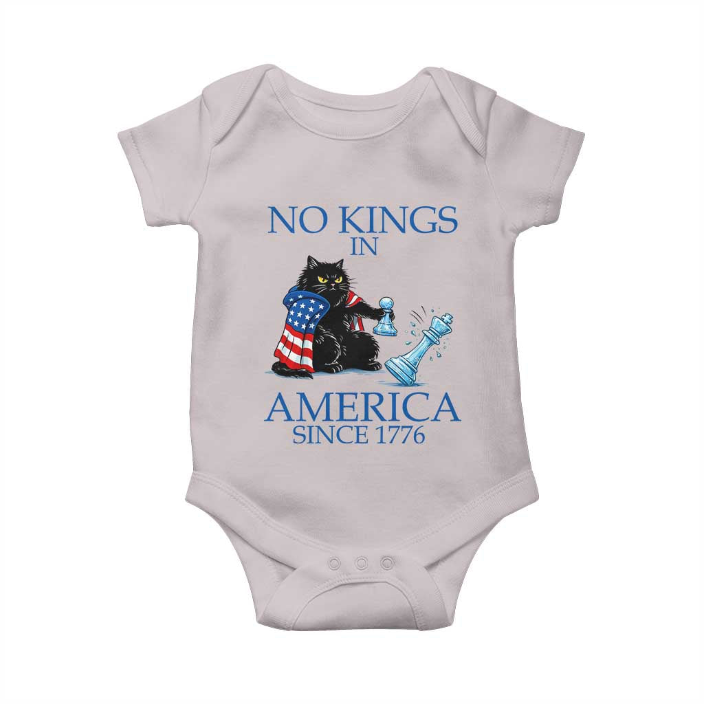 Funny Protest Chess Cat No Kings In America Baby Onesie Political Humor Gift