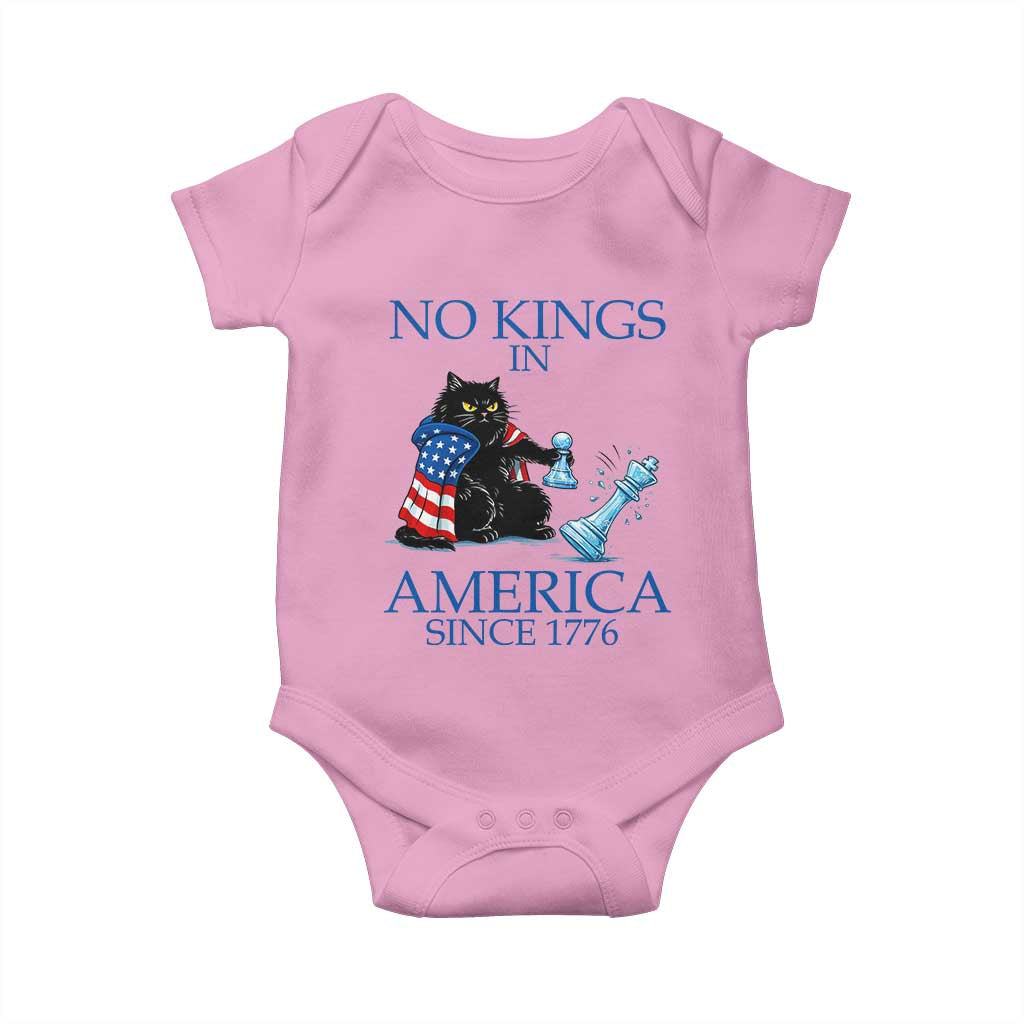 Funny Protest Chess Cat No Kings In America Baby Onesie Political Humor Gift