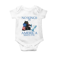 Funny Protest Chess Cat No Kings In America Baby Onesie Political Humor Gift
