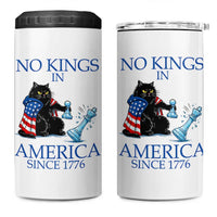 Funny Protest Chess Cat No Kings In America 4 in 1 Can Cooler Tumbler Political Humor Gift