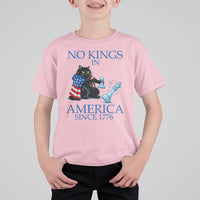 Funny Protest Chess Cat No Kings In America T Shirt For Kid Political Humor Gift