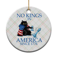 Funny Protest Chess Cat No Kings In America Ceramic Ornament Political Humor Gift