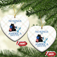Funny Protest Chess Cat No Kings In America Ceramic Ornament Political Humor Gift