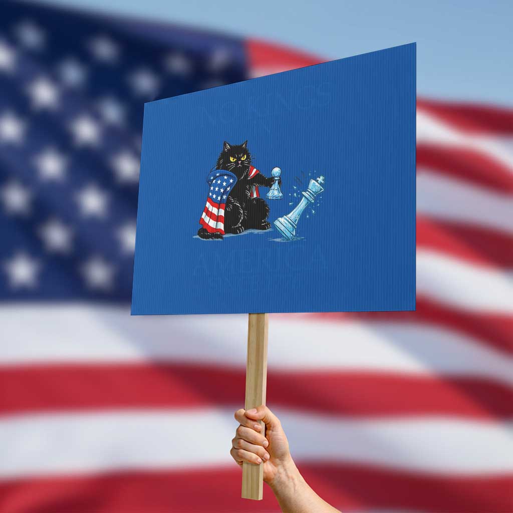 Funny Protest Chess Cat No Kings In America Protest Sign Political Humor Gift