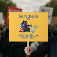 Funny Protest Chess Cat No Kings In America Protest Sign Political Humor Gift