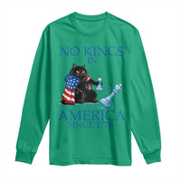 Funny Protest Chess Cat No Kings In America Long Sleeve Shirt Political Humor Gift