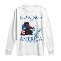 Funny Protest Chess Cat No Kings In America Long Sleeve Shirt Political Humor Gift