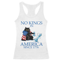 Funny Protest Chess Cat No Kings In America Racerback Tank Top Political Humor Gift