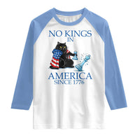Funny Protest Chess Cat No Kings In America Raglan Shirt Political Humor Gift