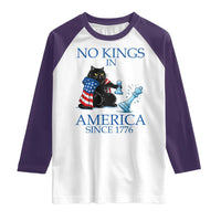 Funny Protest Chess Cat No Kings In America Raglan Shirt Political Humor Gift