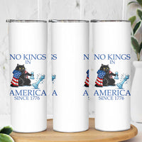 Funny Protest Chess Cat No Kings In America Skinny Tumbler Political Humor Gift