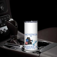 Funny Protest Chess Cat No Kings In America Skinny Tumbler Political Humor Gift