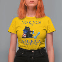 Funny Protest Chess Cat No Kings In America T Shirt For Women Political Humor Gift
