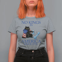 Funny Protest Chess Cat No Kings In America T Shirt For Women Political Humor Gift