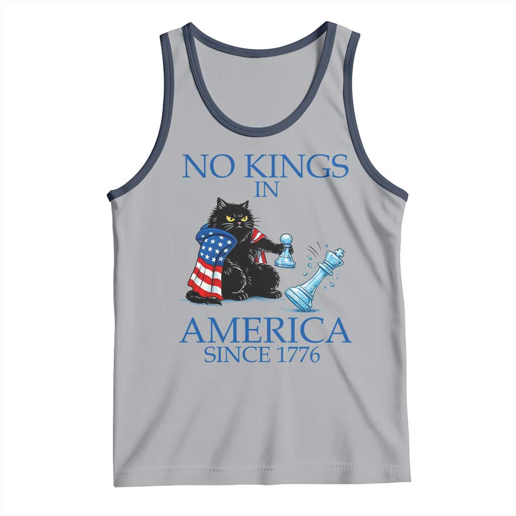 Funny Protest Chess Cat No Kings In America Tank Top Political Humor Gift