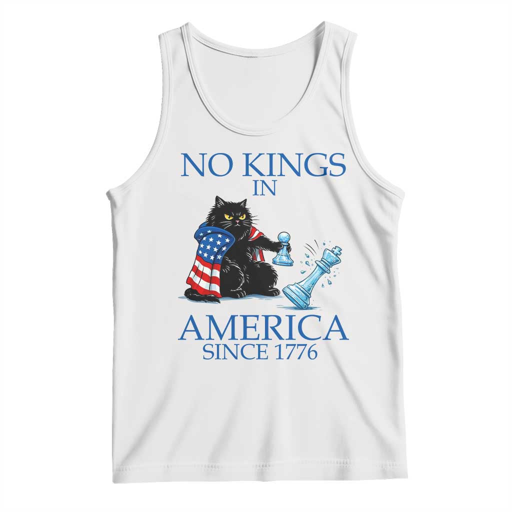 Funny Protest Chess Cat No Kings In America Tank Top Political Humor Gift